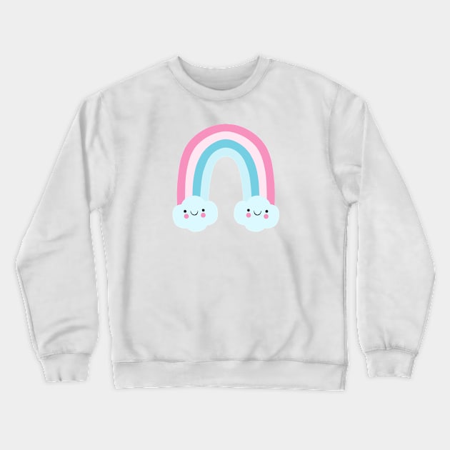 Happy Rainbow Crewneck Sweatshirt by Sam Pernoski